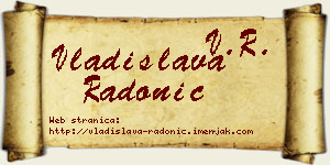 Vladislava Radonić vizit kartica